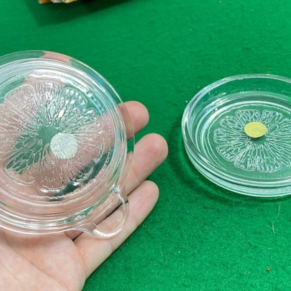 Vintage Glass Ashtray, Trinket Dish Set of 2, custom coasters/Gift for Her/Gift - Picture 10 of 10